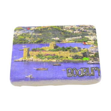 Bodrum Themed Customised Stone Fridge Magnet 60x45 mm - 2