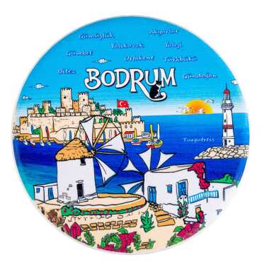 Bodrum Temalı MYROS UV YUVARLAK BARDAKALTI 110 MM - 2