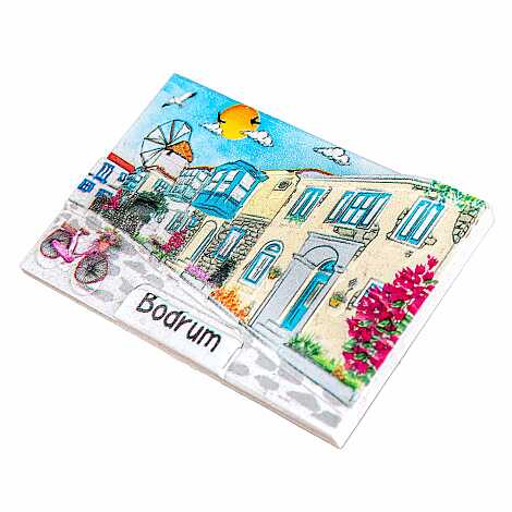 Bodrum Temalı Myros Yöresel Polyester Magnet - 21