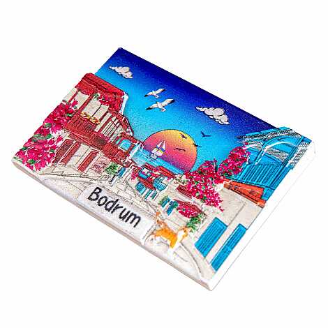Bodrum Temalı Myros Yöresel Polyester Magnet - 22