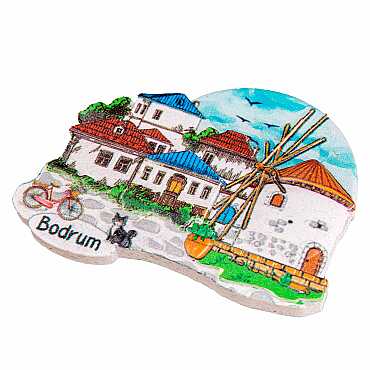 Bodrum Temalı Myros Yöresel Polyester Magnet - 32