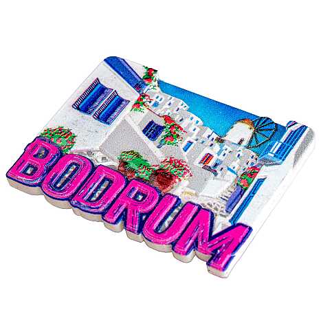 Bodrum Temalı Myros Yöresel Polyester Magnet - 34