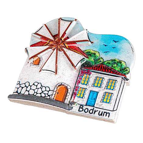 Bodrum Temalı Myros Yöresel Polyester Magnet - 43