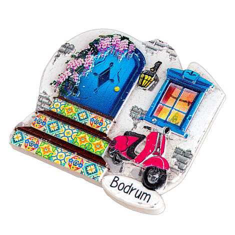 Bodrum Temalı Myros Yöresel Polyester Magnet - 46