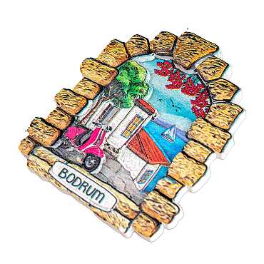 Bodrum Temalı Myros Yöresel Polyester Magnet - 47