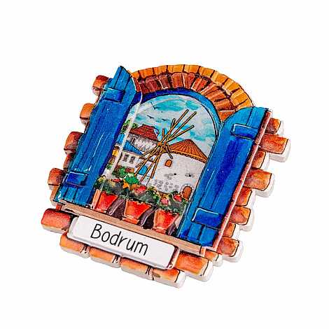 Bodrum Temalı Myros Yöresel Polyester Magnet - 49
