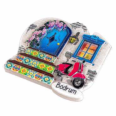 Bodrum Temalı Myros Yöresel Polyester Magnet - 50