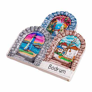 Bodrum Temalı Myros Yöresel Polyester Magnet - 53