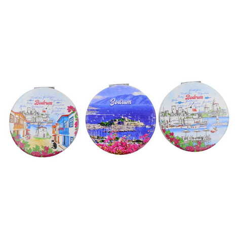 Toptan Bodrum Temalı Myros Yuvarlak Özelleştirilmiş Pu Ayna 72x11 mm - 2