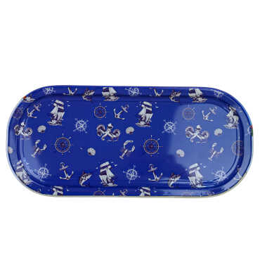 Bodrum Themed Oval Tray 35x16 cm - Standart - 2