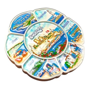 Toptan Bodrum Temalı Polyester Baskılı Magnet - Thumbnail