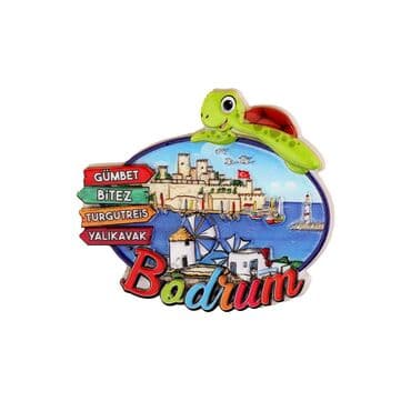 Toptan Bodrum Temalı Polyester Baskılı Magnet - 2
