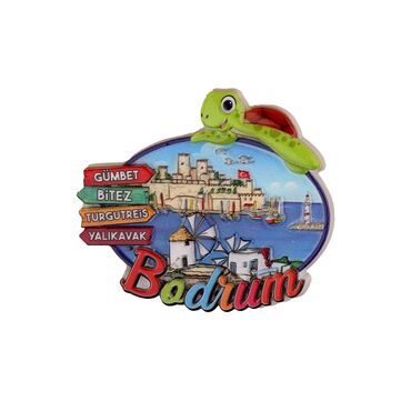 Toptan Bodrum Temalı Polyester Baskılı Magnet - 12