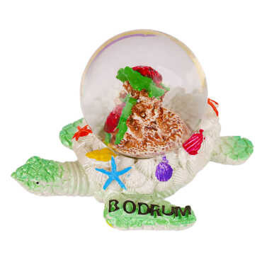Bodrum Temalı Polyester Sulu Küre 45 mm - Myros