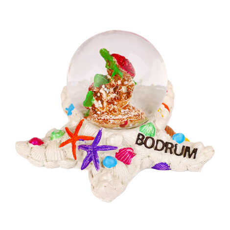 Bodrum Temalı Polyester Sulu Küre 45 mm - 3