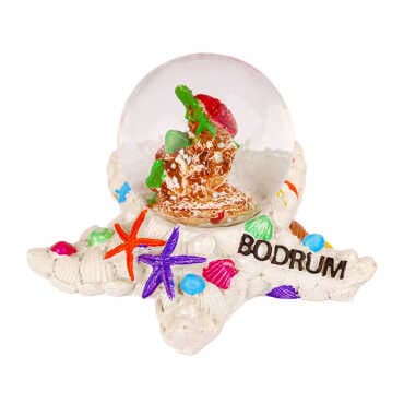 Bodrum Themed Polyester Snow Globe 45 mm - 3