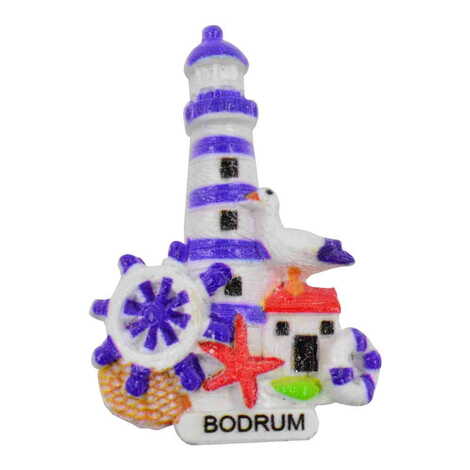Toptan Bodrum Temalı Polyester Uv Baskılı Magnet - 6