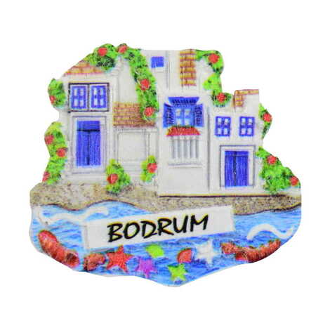 Toptan Bodrum Temalı Polyester Uv Baskılı Magnet - 11