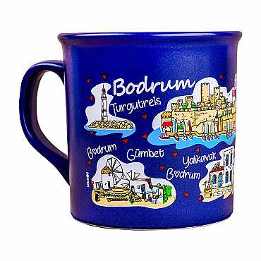 Bodrum Temalı Renkli Serigrafi Kupa - 6