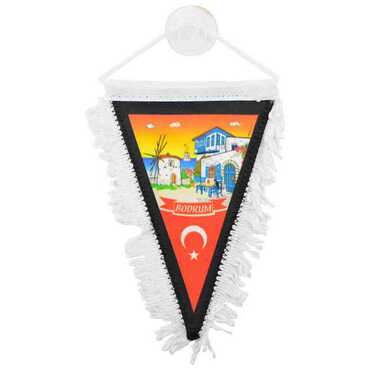 Bodrum Themed Custom Printed Triangular Pennant 10X15Cm - 4