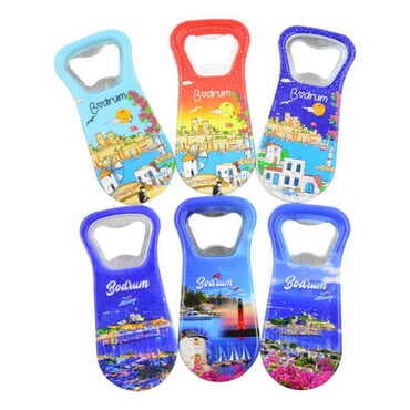 Bodrum Themed Customised Uv Printed Plastic Base Plastic Base Bottle Opener 95x43 mm - 3