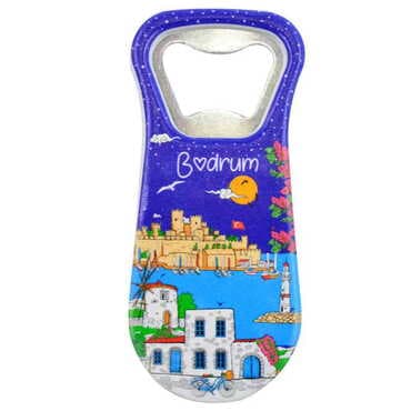 Bodrum Themed Customised Uv Printed Plastic Base Plastic Base Bottle Opener 95x43 mm - 5