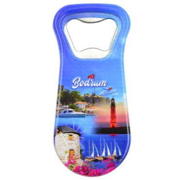 Bodrum Themed Customised Uv Printed Plastic Base Plastic Base Bottle Opener 95x43 mm - 7