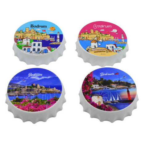 Toptan Bodrum Temalı Uv Baskılı Küçük Kapak Açacak Magnet 58x15 mm - 3