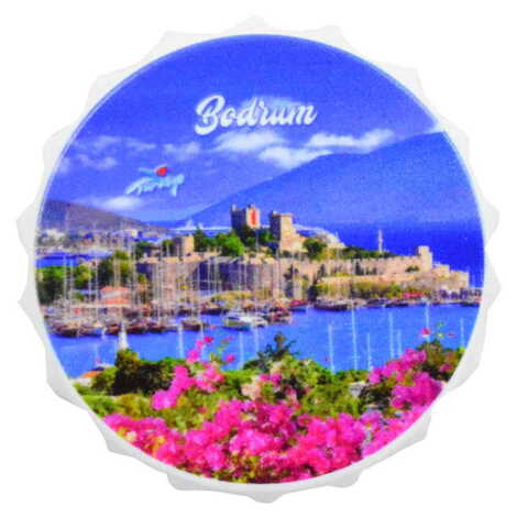 Toptan Bodrum Temalı Uv Baskılı Küçük Kapak Açacak Magnet 58x15 mm - 4