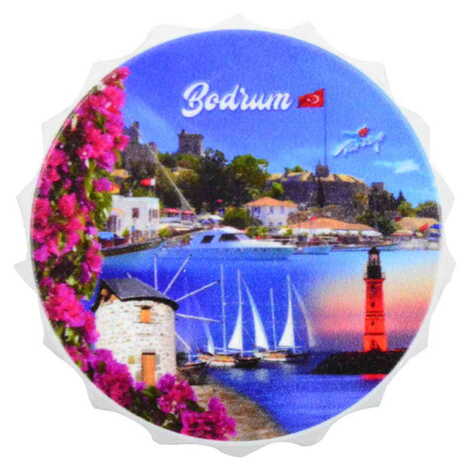 Toptan Bodrum Temalı Uv Baskılı Küçük Kapak Açacak Magnet 58x15 mm - 5