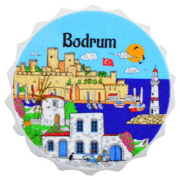 Toptan Bodrum Temalı Uv Baskılı Küçük Kapak Açacak Magnet 58x15 mm - 6