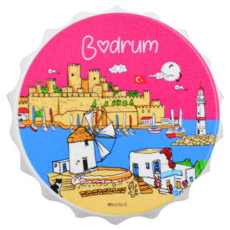 Toptan Bodrum Temalı Uv Baskılı Küçük Kapak Açacak Magnet 58x15 mm - 7