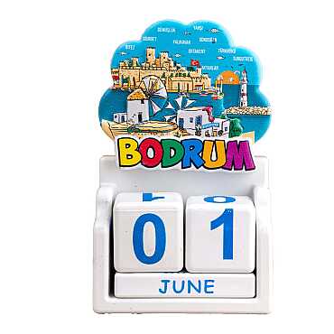 Bodrum Temalı UV BASKILI POLYESTER MASA TAKVİMİ - 4