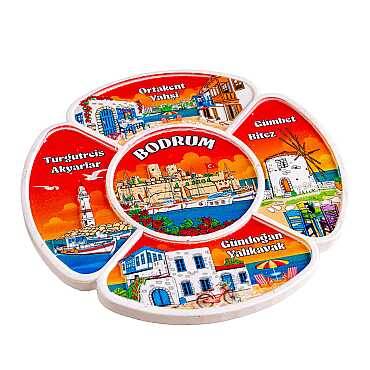 Bodrum Temalı Uv Baskılı Polyester Tabak 15 Cm - 5