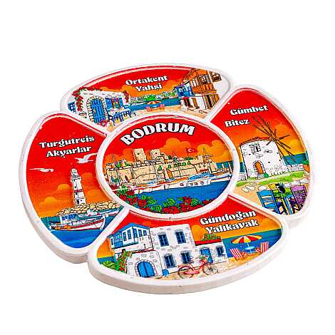 Bodrum Temalı Uv Baskılı Polyester Tabak 15 Cm - 5