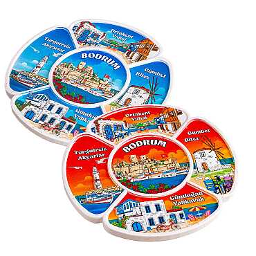 Bodrum Temalı Uv Baskılı Polyester Tabak 15 Cm - 2
