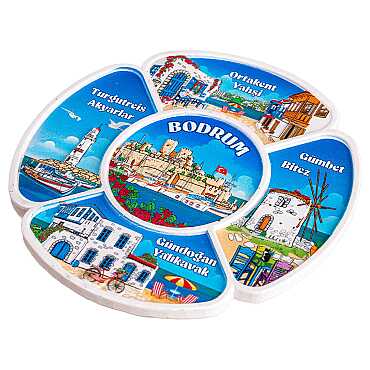 Bodrum Temalı Uv Baskılı Polyester Tabak 15 Cm - 3