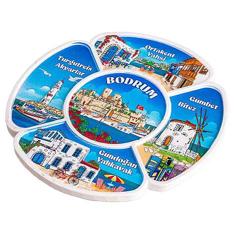 Bodrum Temalı Uv Baskılı Polyester Tabak 15 Cm - 3
