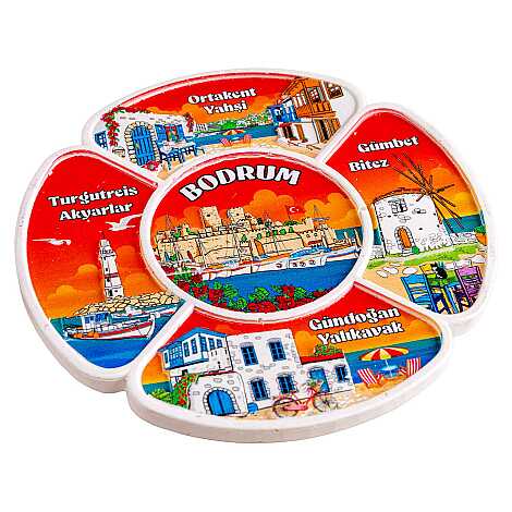 Bodrum Temalı Uv Baskılı Polyester Tabak 15 Cm - 4