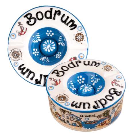 Bodrum Temalı Yöresel Kapaklı Büyük Küllük 115*55 Mm - 1