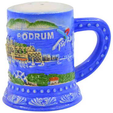 Bodrum Themed Bodrum Themed Mug Shaped Salt and Pepper Shaker - Thumbnail