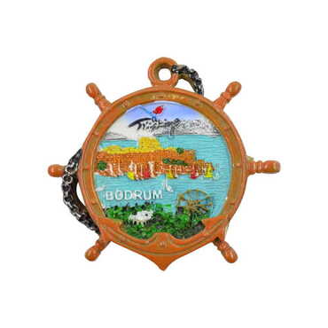 Myros - Bodrum Themed Bodrum Themed Polyester Anchor Fridge Magnet