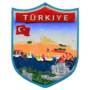 Myros - Bodrum Themed Bodrum Themed Polyester Arma Fridge Magnet