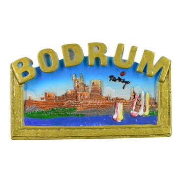 Bodrum Themed Bodrum Themed Polyester Fridge Magnet - Thumbnail