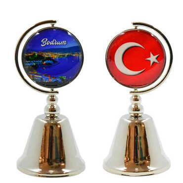 Myros - Bodrum Themed Collectible Souvenir Metal Bell 44x90 mm