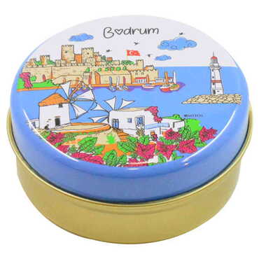 Bodrum Themed Custom Print Metal Tin Soap Box - Thumbnail