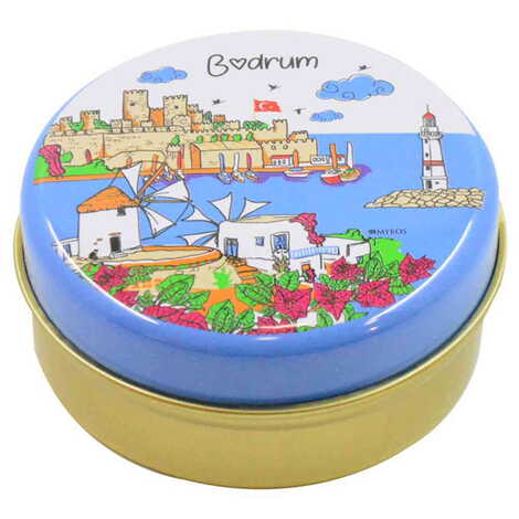 Bodrum Themed Custom Print Metal Tin Soap Box