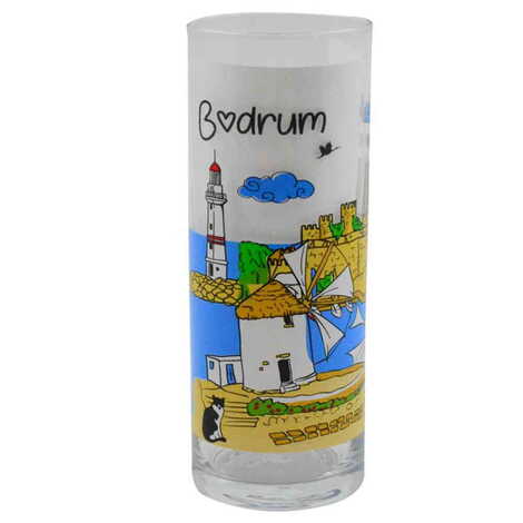 Bodrum Themed Custom Printed Raki-Ouzo Glass