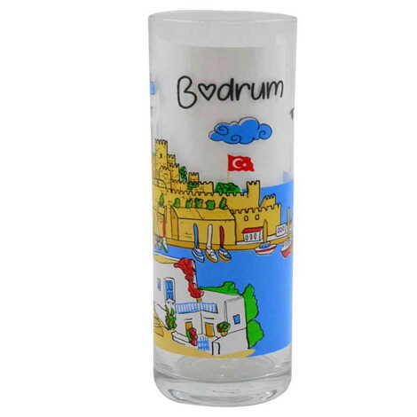 Bodrum Themed Custom Printed Raki-Ouzo Glass