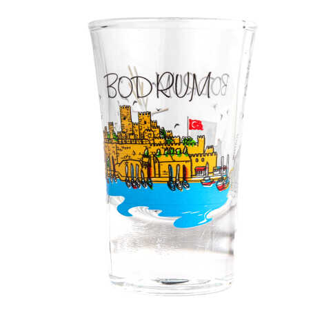 Bodrum Themed Custom Printed Shot Glass 45x70 mm - 2